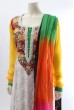White Yellow Red Georgette and Net Anarkali